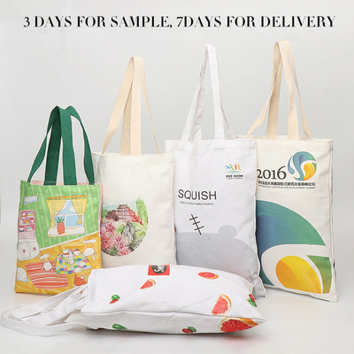 Простой белый пустой хлопковый полотенце Tote Bag с настраиваемым логотипом для деловых покупок