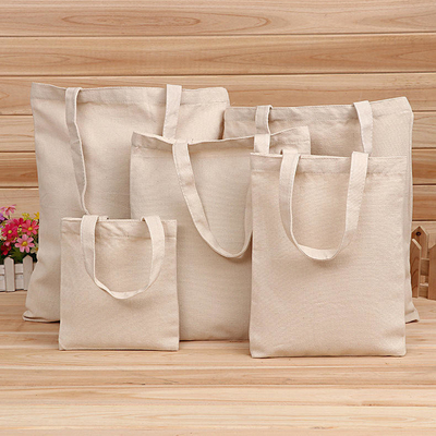 Простой белый пустой хлопковый полотенце Tote Bag с настраиваемым логотипом для деловых покупок