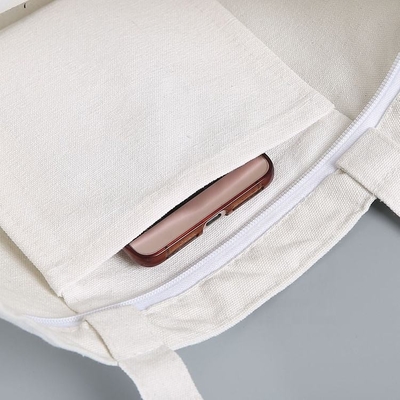 Настраиваемый цвет Переработанный продуктовый магазин Полотно Calico Tote Bags