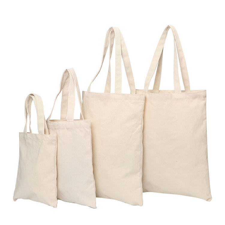 Простой белый пустой хлопковый полотенце Tote Bag с настраиваемым логотипом для деловых покупок